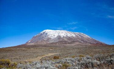 Beautiful of Kilimanjaro Peak covered with snow