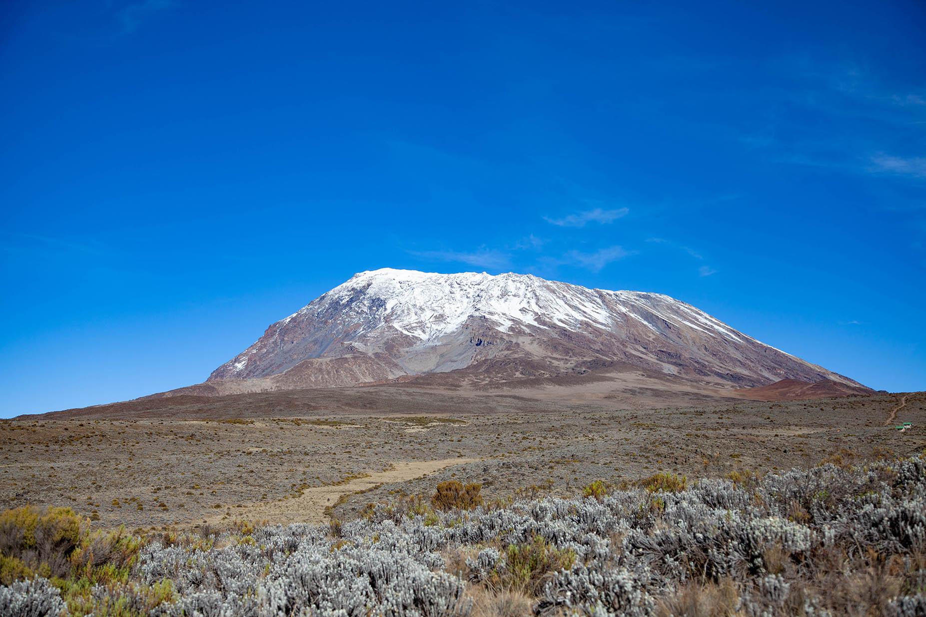 Beautiful of Kilimanjaro Peak covered with snow