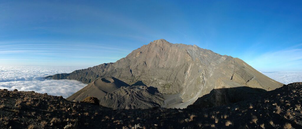 Trekkers on Mount Meru