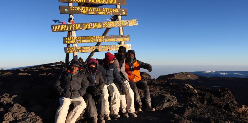 Uhuru peak from one ot the best kilimanjaro climbing safari