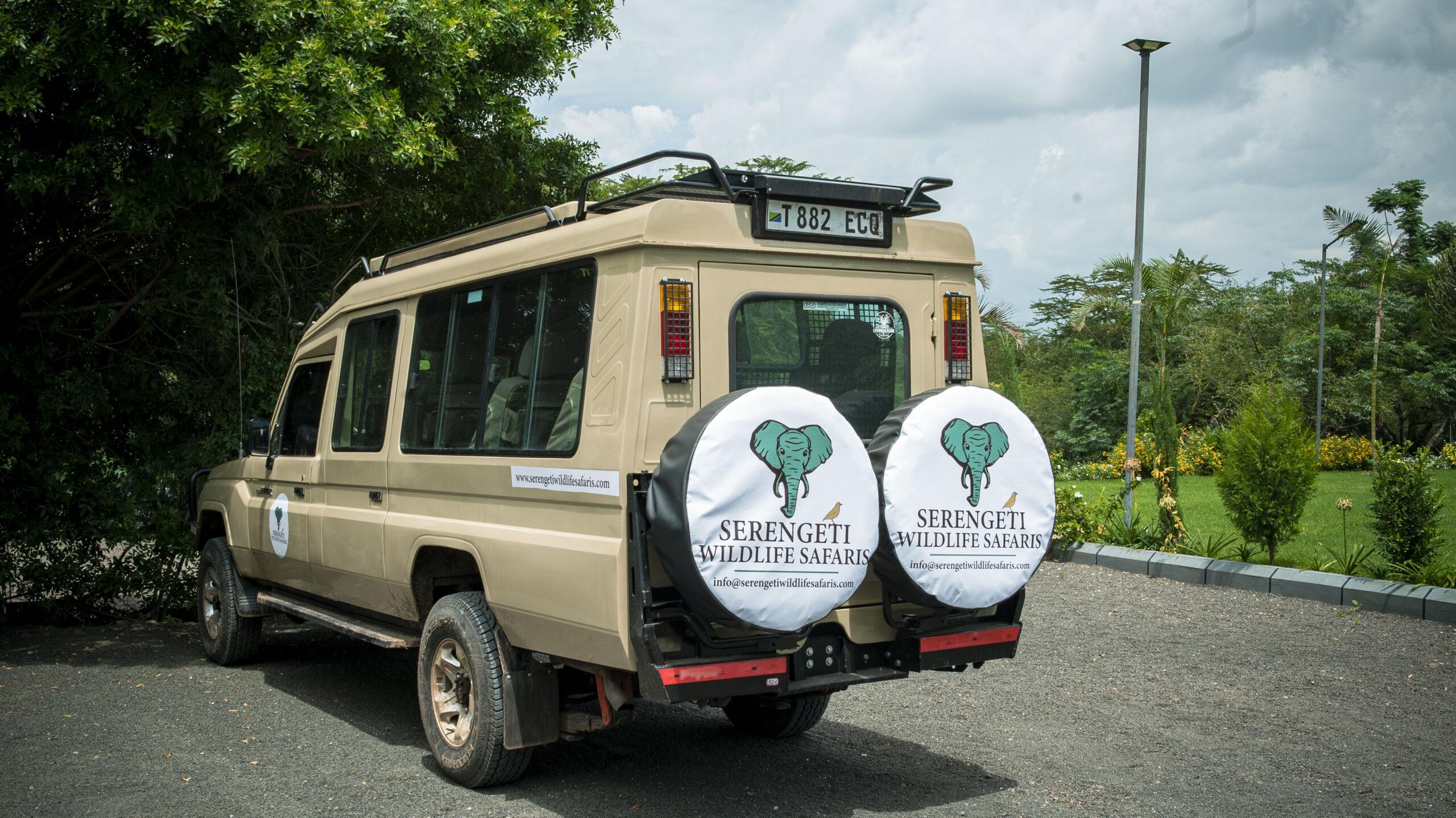 Safari vehicle in Serengeti