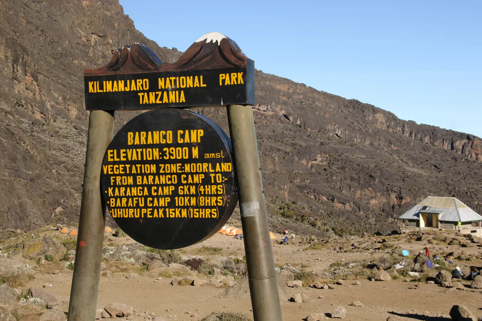 Barranco Camp on the Machame route of Mount Kilimanjaro