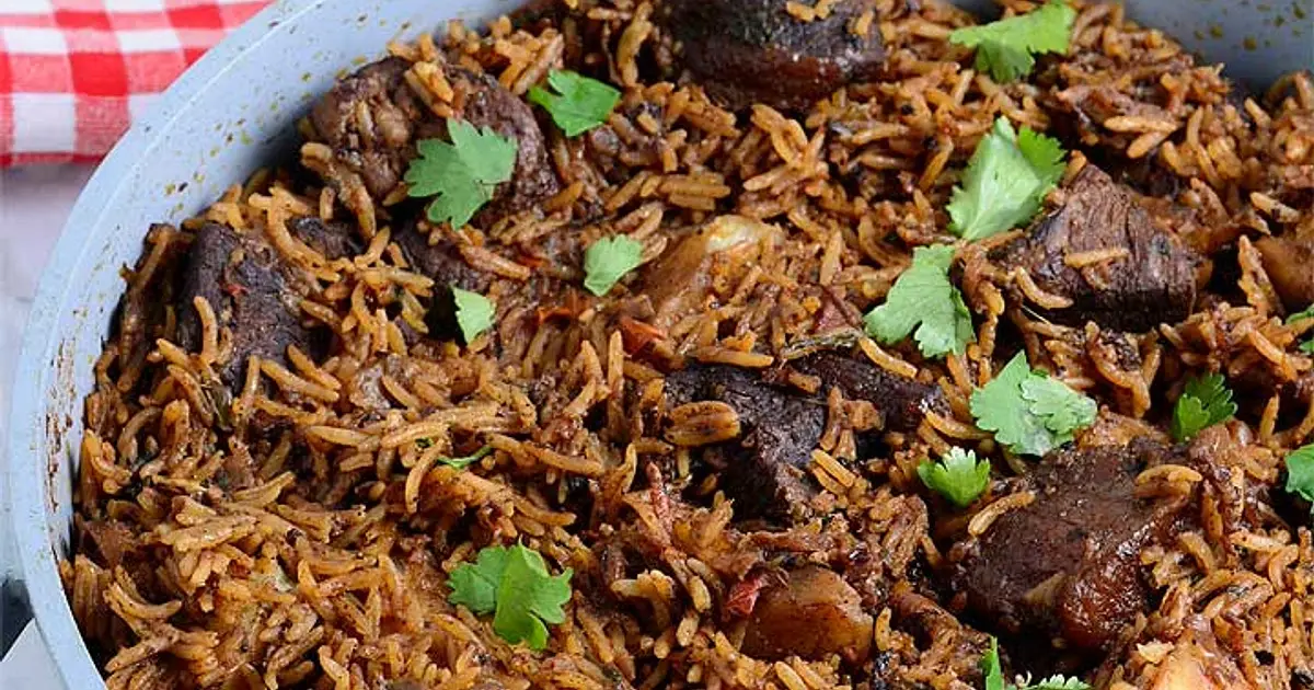 Spiced pilau rice from Tanzania