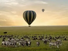 Hot air balloon safari over Tanzania
