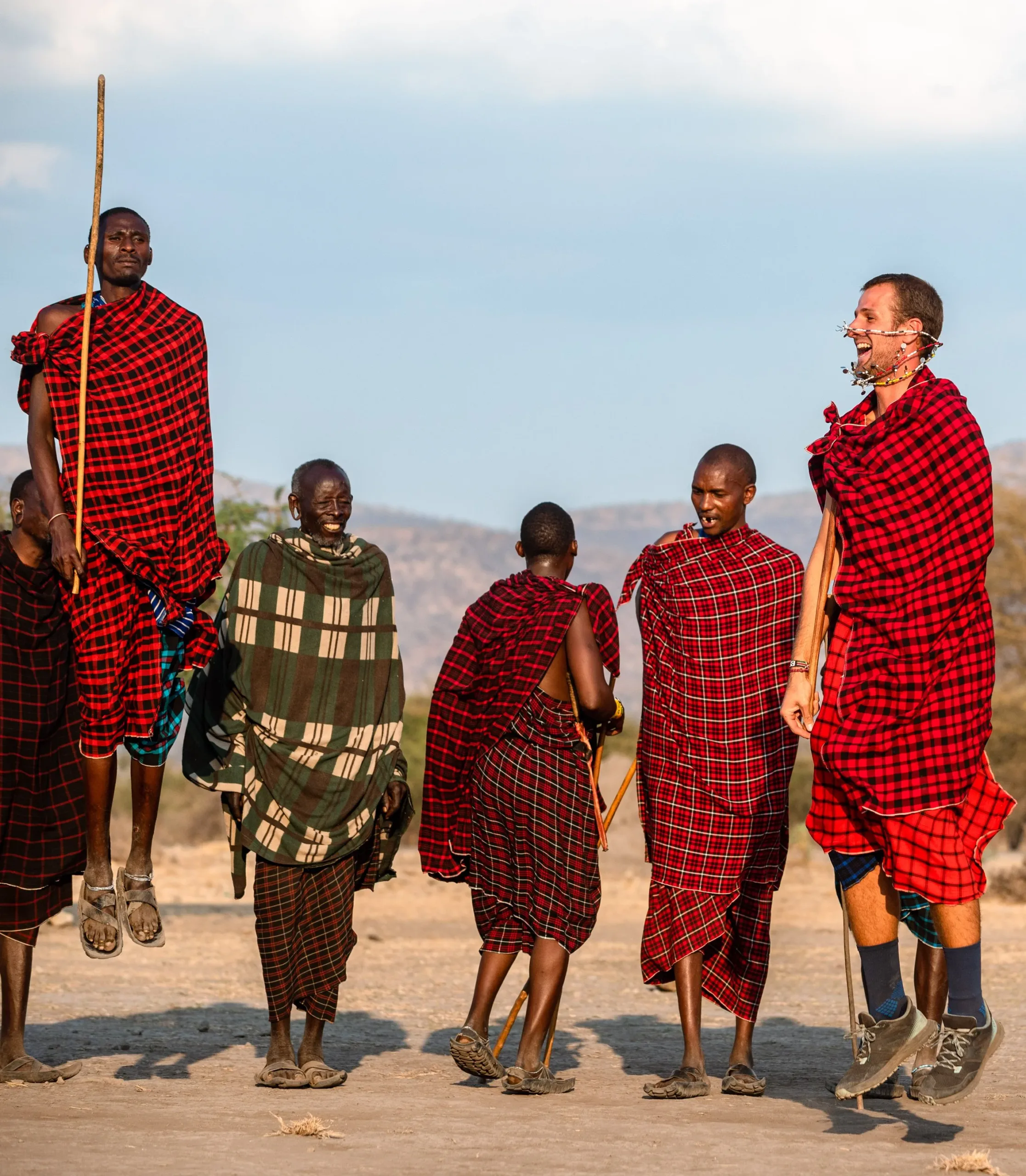 Maasai jumping dance adumu ceremony