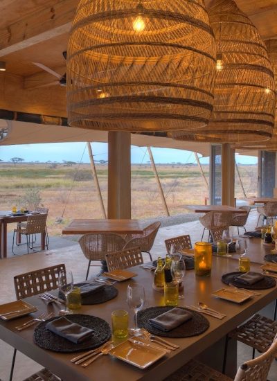 Serengeti wildlife safaris tent dinning table